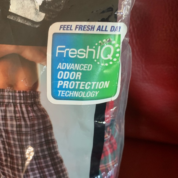 New! 3 Pk Men’s HANES Boxer Shorts Underwear Plaid Fresh IQ Size M - Picture 2 of 7